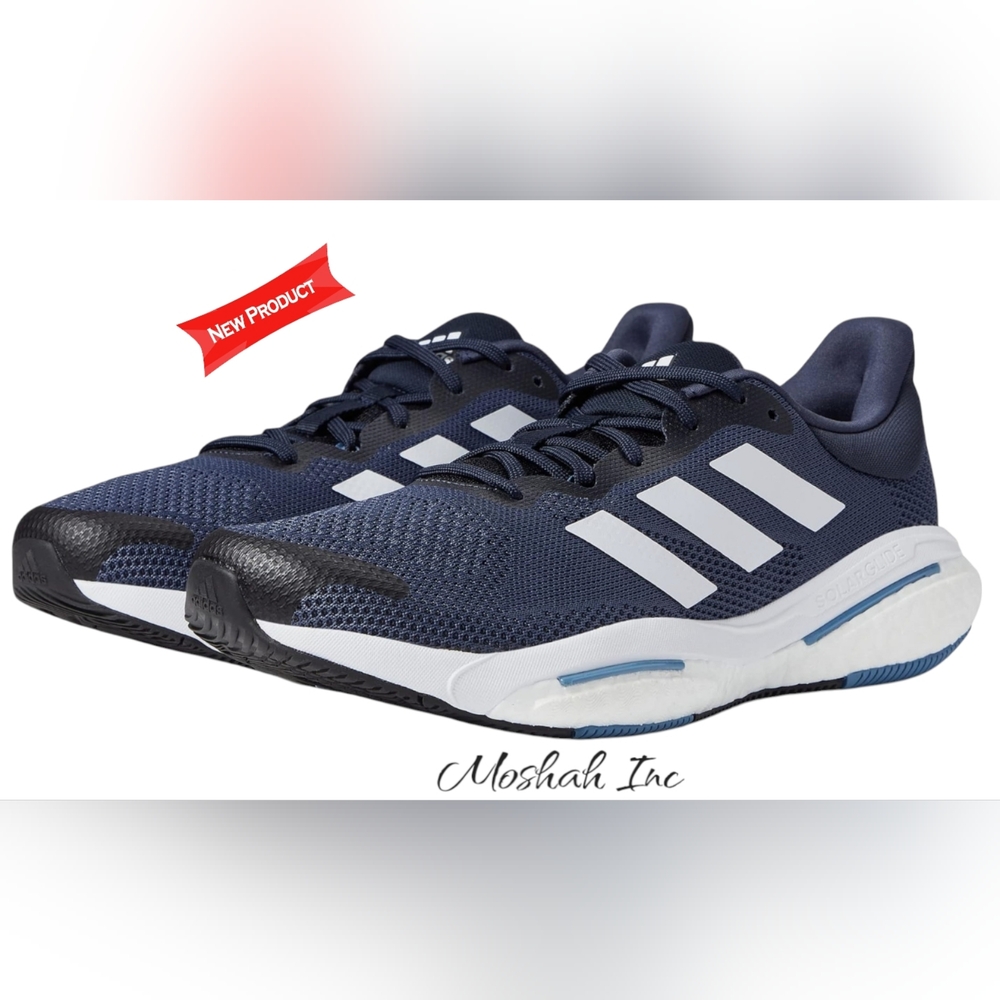 adidas Solar Glide 5 Shadow Navy/White/Altered Blue 10.5 D (M) - Picture 1 of 9